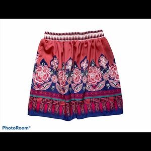 Forever21 Batik Floral Print Mini Skirt Size Large